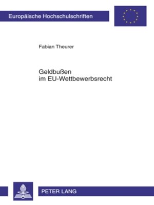 cover image of Geldbußen im EU-Wettbewerbsrecht